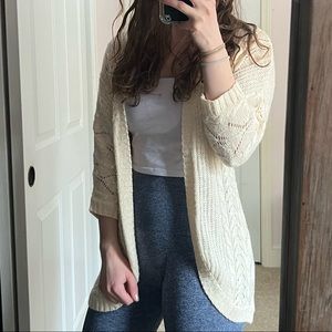 Cream knitted cardigan